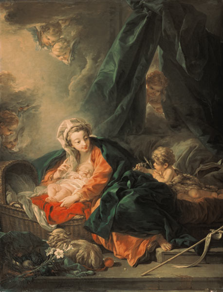 Maria mit dem Kind und dem Johannesknaben van François Boucher