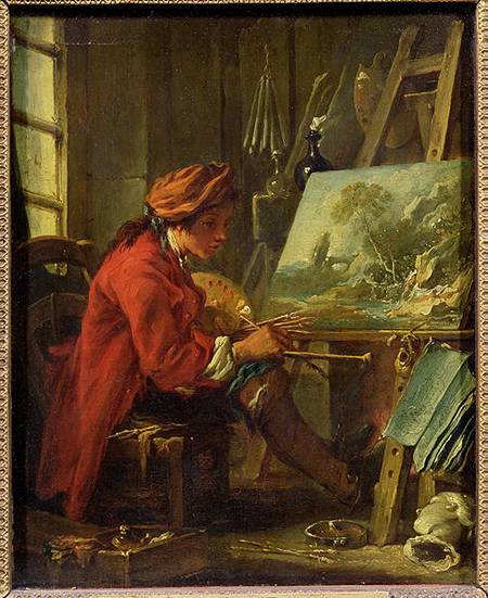The Painter in his Studio van François Boucher
