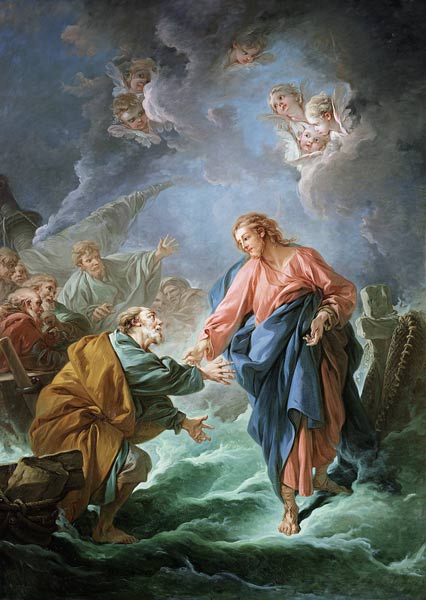 St. Peter Invited to Walk on the Water van François Boucher