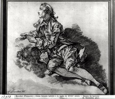 Study of a Young Man van François Boucher