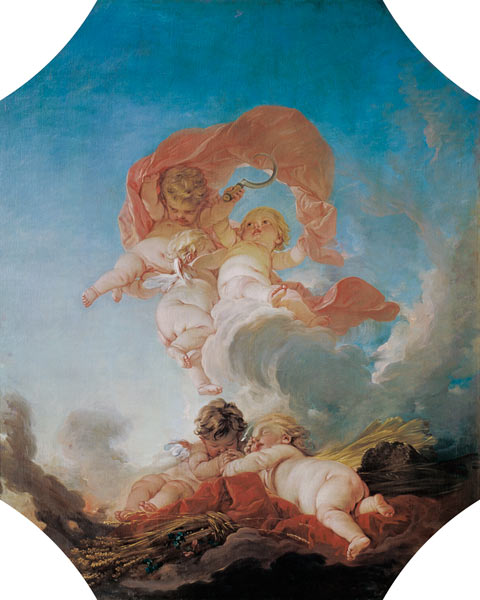 Summer, from a series of the Four Seasons in the Salle du Conseil Detail van François Boucher