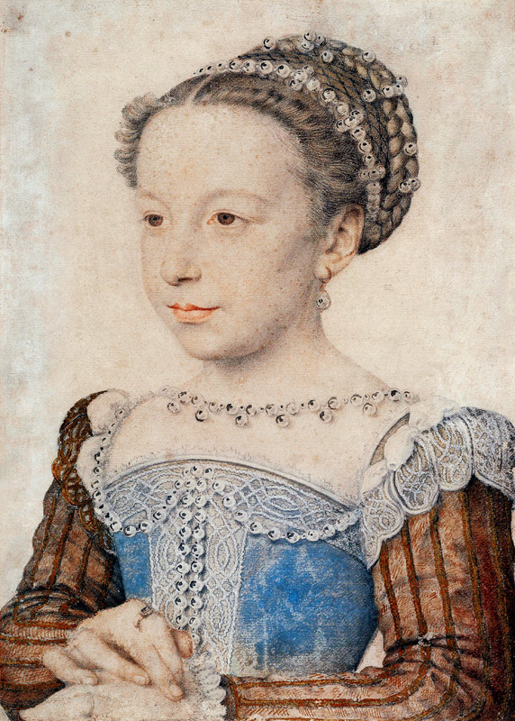 Portrait of Margaret of Valois (1553-1615) van François Clouet