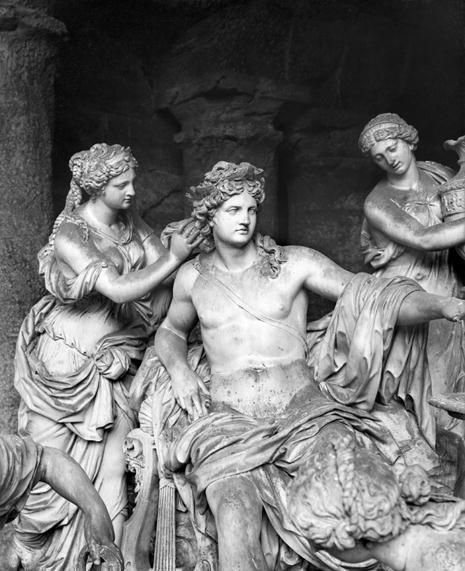 Apollo tended by the nymphs in the grove of the Baths of Apollo, executed with the assistance of Tho van Francois Girardon