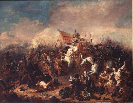 The Battle of Hastings in 1066 van Francois Hippolyte Debon