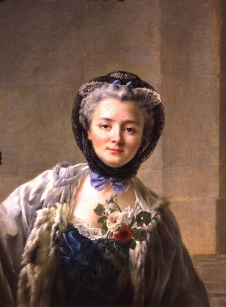Portrait of Madame Drouais (c.1732-c.1815) van François-Hubert Drouais