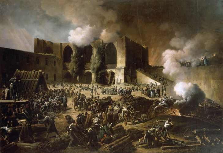 The defence of the castle of Burgos in october 1812 van François-Joseph Heim