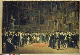 Karl X. bei der Preisverleihung an die Künstler des Salon von 1824 am 15.1.1825