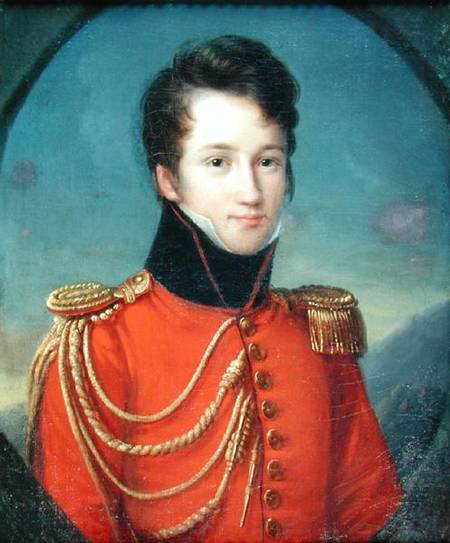 Portrait of Alfred de Vigny (1797-1863) van Francois Josephe Kinson
