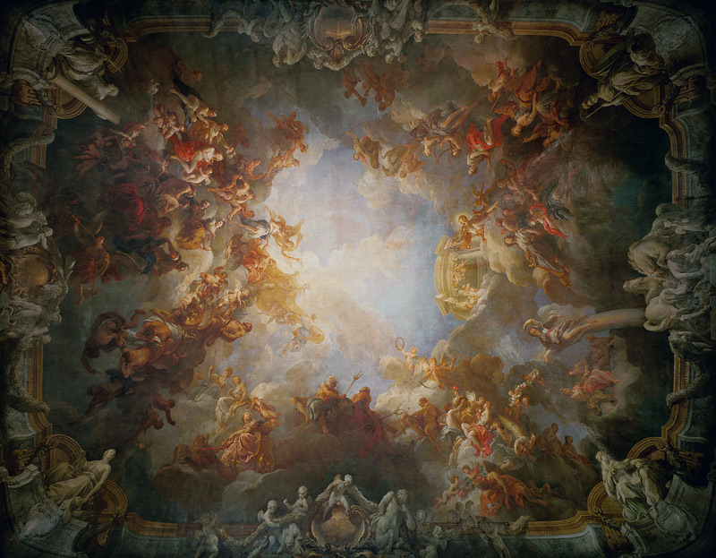 The Apotheosis of Hercules, from the ceiling of The Salon of Hercules van François Lemoyne