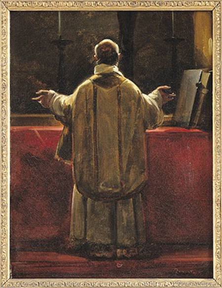 Priest at the Altar van François Marius Granet