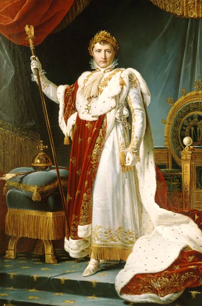 Napoleon Bonaparte in de kroningsmantel. François Pascal Simon Gérard van François Pascal Simon Gérard