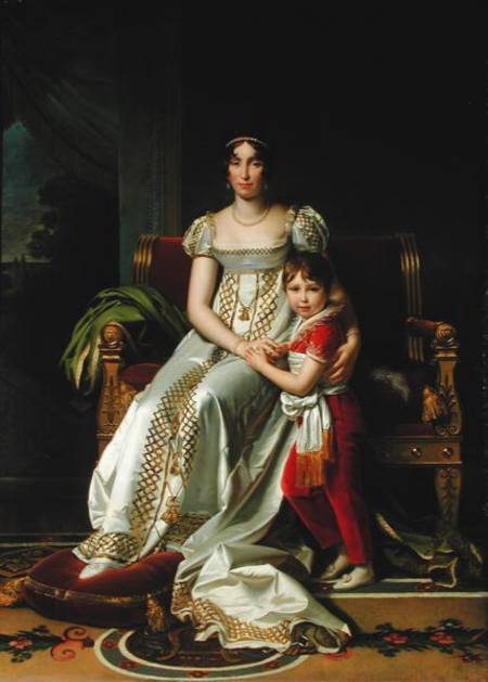 Hortense de Beauharnais (1783-1837) Queen of Holland and her Son van François Pascal Simon Gérard