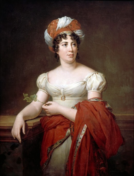 Portrait of the author Baronne Anne Louise Germaine de Staël (1766-1817) van François Pascal Simon Gérard