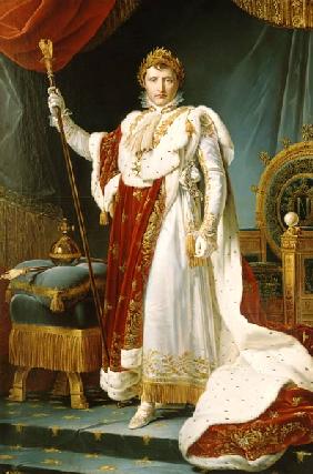 Napoleon Bonaparte in de kroningsmantel. François Pascal Simon Gérard