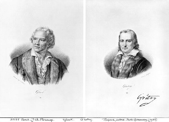 Christoph Willibald von Gluck (1714-87) and Andre Ernest Modeste Gretry (1741-1813) van Francois Seraphin Delpech
