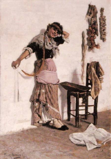 A Venetian Market Girl van Frank Bramley