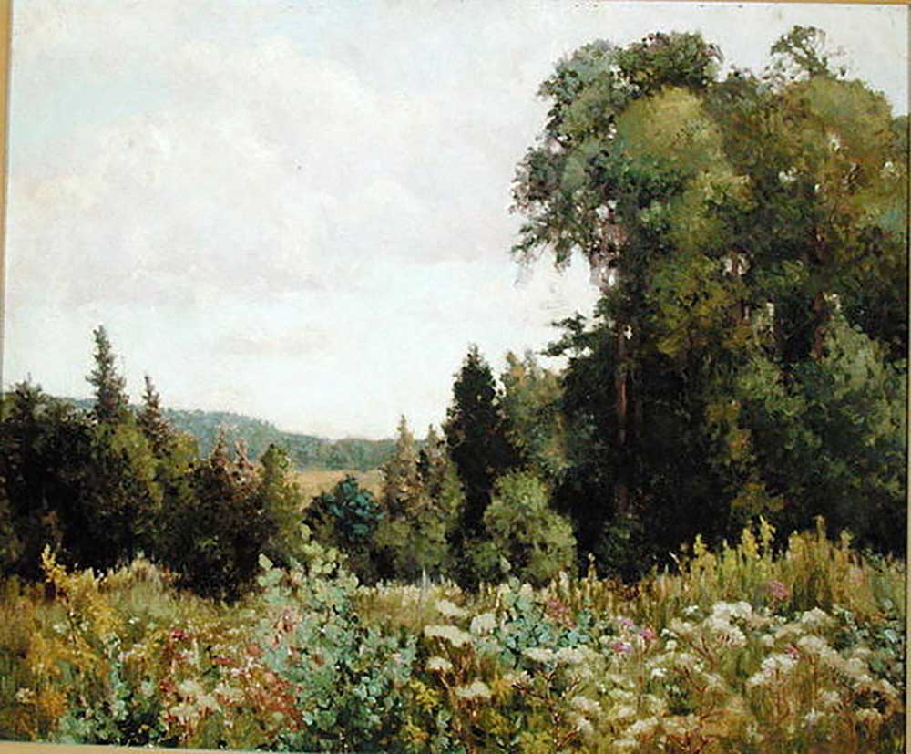 Flowering Meadow van Frank Johnston