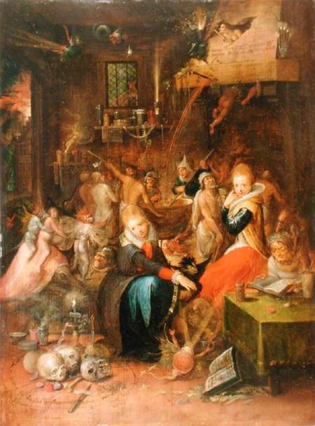 An Incantation Scene van Frans Francken d. J.