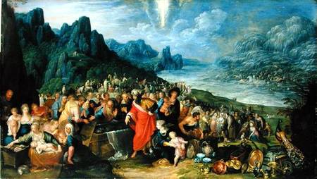 The Israelites on the Bank of the Red Sea van Frans Francken d. J.