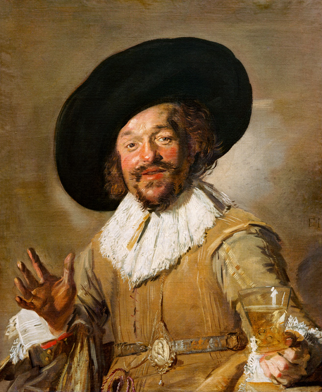 De vrolijke drinker van Frans Hals van Frans Hals