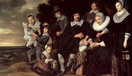 Family Group in a Landscape van Frans Hals