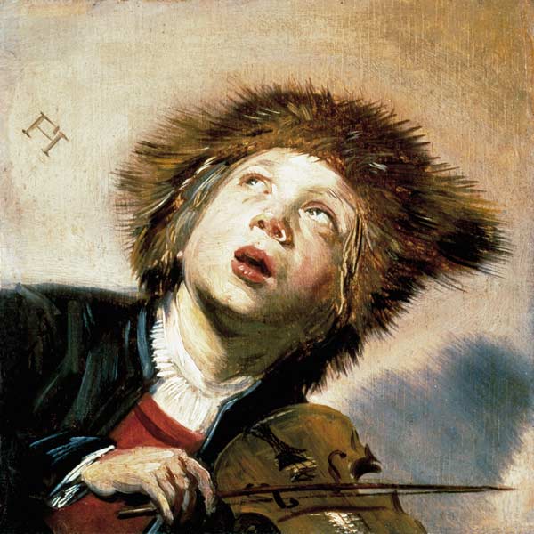 A Boy with a Viol  (pair of 133733) van Frans Hals