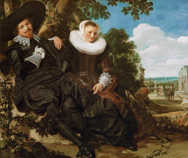 Trouwportret Isaac Massa en Beatrix van der Laan  - Frans Hals