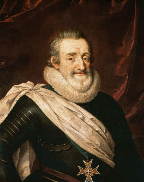 Portrait of Henri IV (1553-1610) King of France van Frans II Pourbus