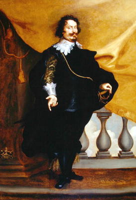 Portrait of an Aristocrat (oil on canvas) van Frans Luyckx or Leux