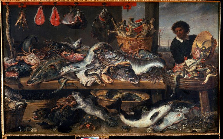 A Fishmonger's shop van Frans Snyders