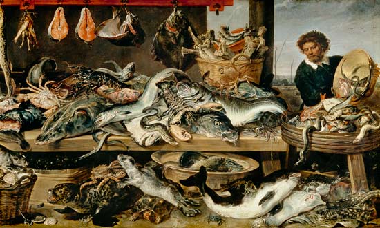 The Fish Market van Frans Snyders