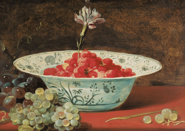 Still Life with a Bowl of Strawberries van Frans Snyders