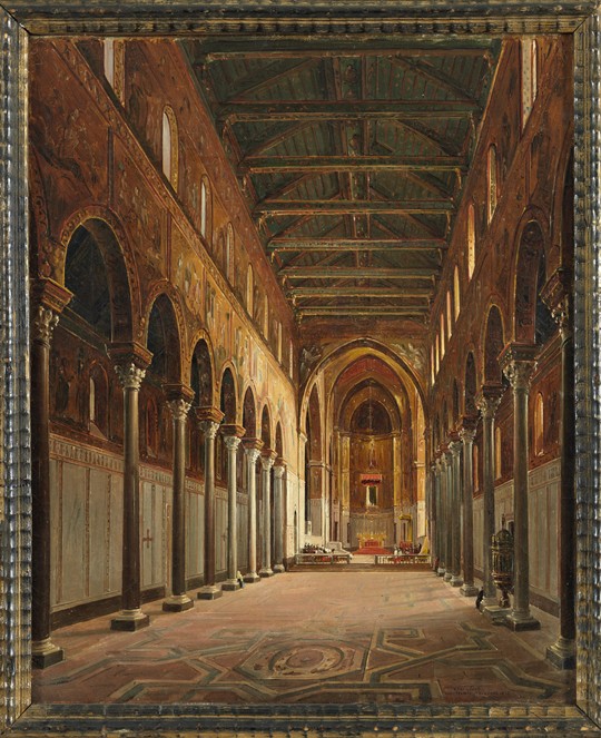 Interior of the Monreale Cathedral Santa Maria Nuova van Frans Vervloet