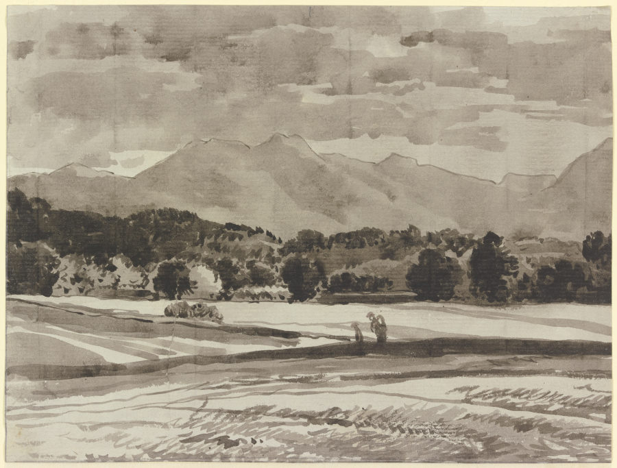 Foothill landscape van Franz Innocenz Josef Kobell