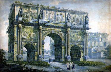 Triumphal Arch of Constantine, Rome  on van Franz Kaisermaan
