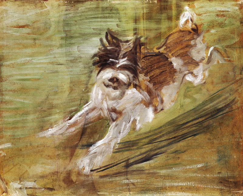 Springender Hund van Franz Marc