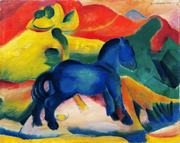 Blaues Pferdchen, Kinderbild van Franz Marc