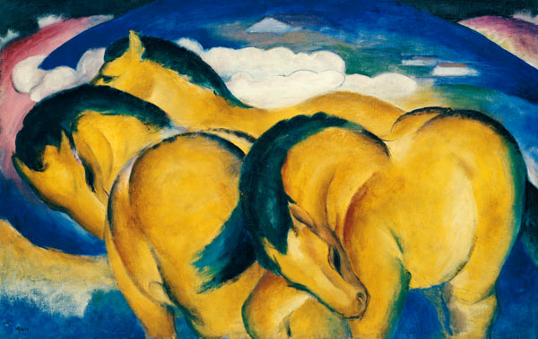 Kleine gele paarden van Franz Marc