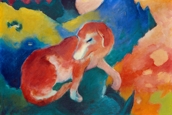 Roter Hund van Franz Marc