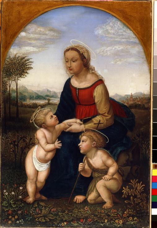 Virgin and child with John the Baptist as a Boy van Franz Pforr