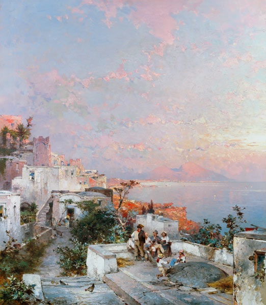 Posilipo, Naples van Franz Richard Unterberger