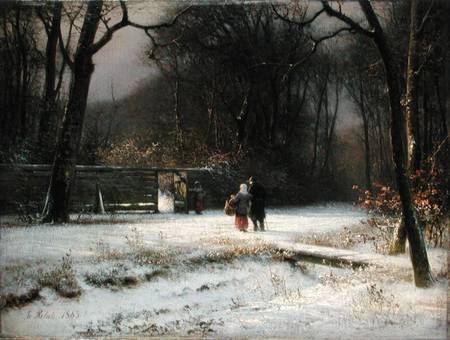 Winter Landscape van Franz Rohde