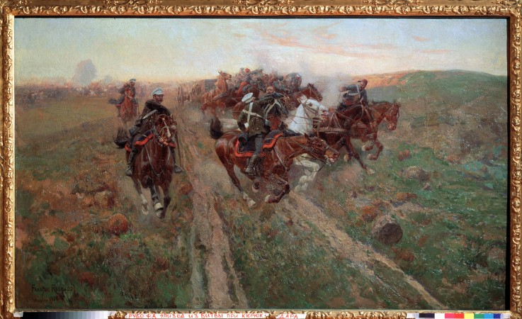 Scene from the Battle of Kurekdere on 5 August 1854 van Franz Roubaud
