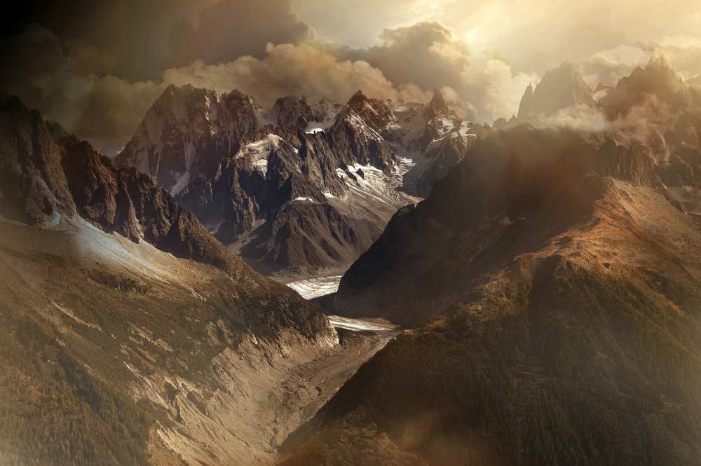 Mont Blanc Massiv van Franz Schumacher