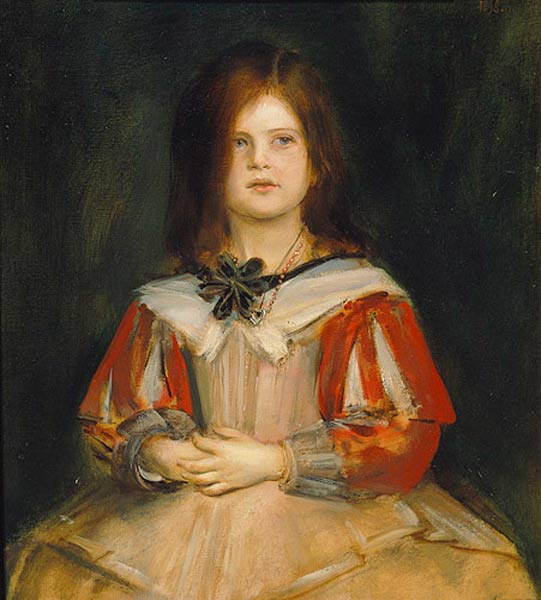 Bildnis eines jungen Mädchens (Gabriella Lenbach) van Franz von Lenbach