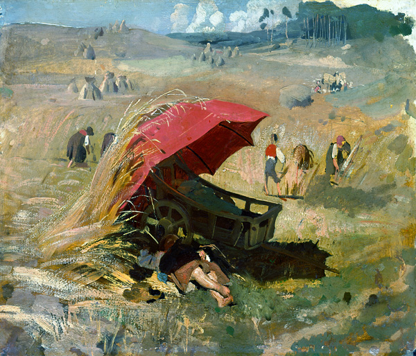 Der rote Schirm van Franz von Lenbach