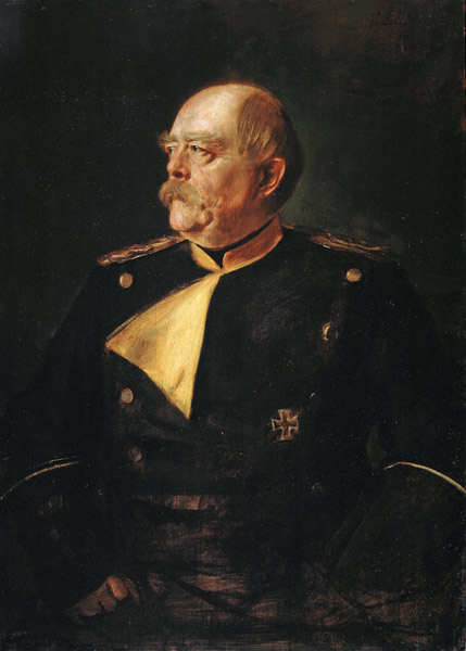Portrait of Chancellor Otto von Bismarck (1815-1898) in Uniform van Franz von Lenbach