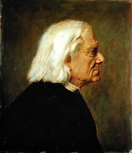 The Composer Franz Liszt (1811-86) van Franz von Lenbach