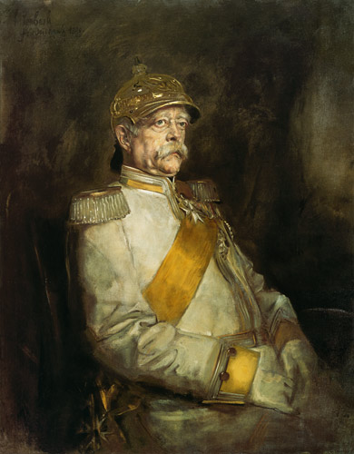 Otto von Bismarck in der Uniform der Halberstädter Kürassiere van Franz von Lenbach
