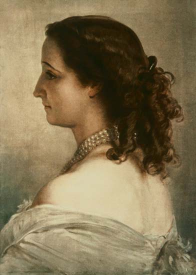 Eugenie, Kaiserin der Franzosen (Napoleon III.) van Franz Xaver Winterhalter